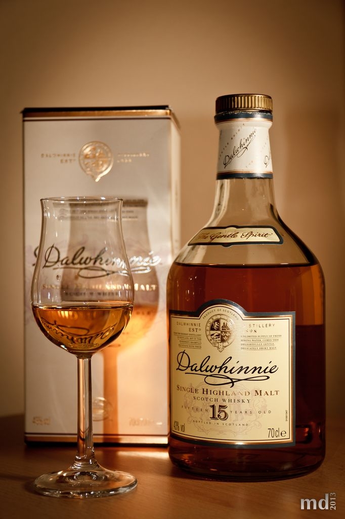 Dalwhinnie 15 mit Glas und Schachtel - nachbearbeitet