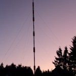 Sendemast im Abendlicht