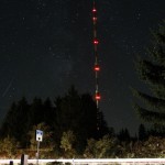 Nochmal der Mast - in der Nacht